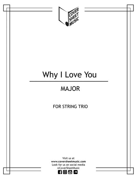 Why I Love You (arr. Jose Quintana) by MAJOR. Sheet Music for String Ensemble at Sheet Music Direct