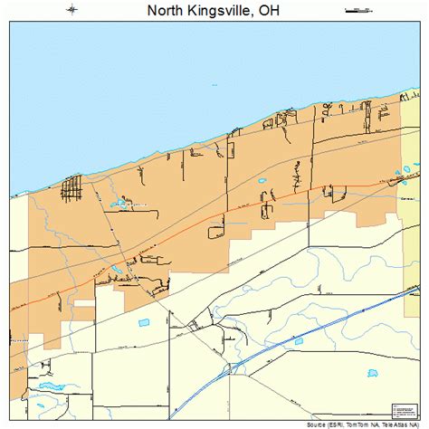 North Kingsville Ohio Street Map 3956700