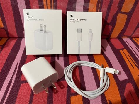 Apple 20W USB-C Power Adapter and USB-C to Lightning Cable, Computers & Tech, Parts ...