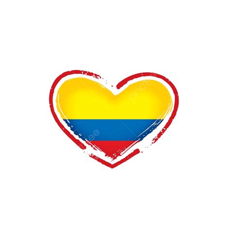 Colombia Flag Clipart Transparent Background, Colombia National Flag Colombian Heart, Flag ...