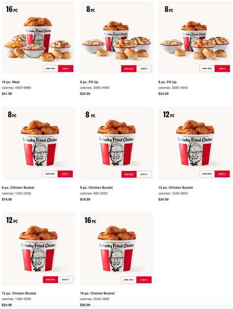 KFC Menu With Prices and Pictures (2024)