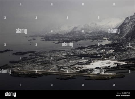 airport Svolvaer, Norway, Lofoten Islands, Vagan, Svolvaer Stock Photo ...