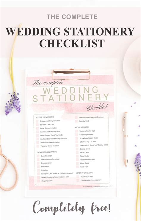 The Complete Wedding Stationery Checklist | Checklists