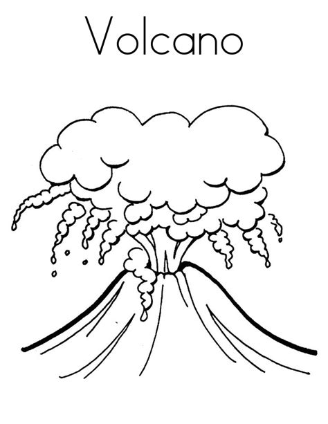 Free Printable Volcano Coloring Pages For Kids | Volcano worksheet, Coloring pages, Volcano for kids