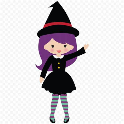 HD Halloween Chibi Witch Character Clipart Cartoon PNG | Citypng