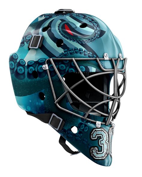 Goalie Helmet Wraps | Goaltender Vinyl Printed Helmet Wrap