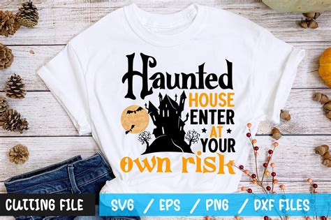 Haunted house enter at your own risk svg By Regulrcrative | TheHungryJPEG