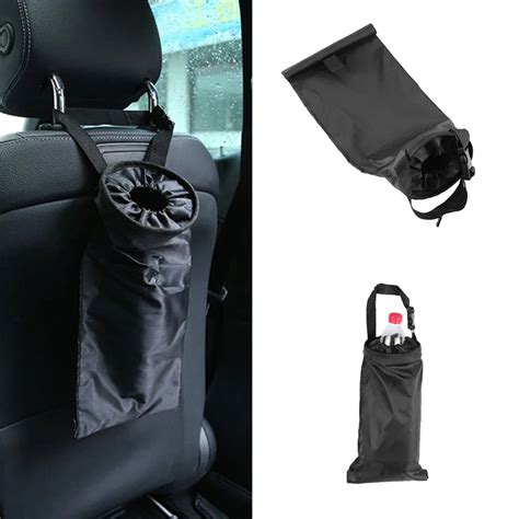 Car Trash Can Garbage Dust Case Back Seat Organiser Storage Hanging Bag ...