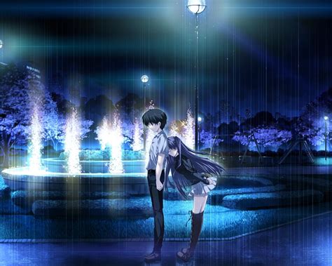 Anime Couple Rain Wallpapers - Wallpaper Cave