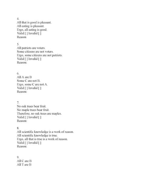 Categorical Syllogism's Rules and Exercises: Exercises on Categorical Syllogism