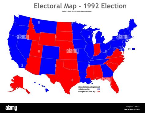 1992 election map (30254982354 Stock Photo - Alamy