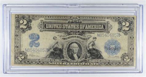 1899 $2 United States Silver Certificate - Large Note - U.S. Auction ...