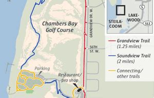 Public walking trails at Chambers Bay Golf Course offer unique aspect | The Seattle Times