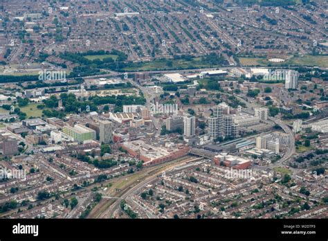 A high level view of Barking, East London, UK Stock Photo - Alamy