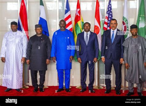 Family photo of the presidents (from left to right) of The Gambia ...