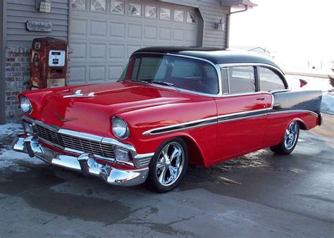 1956 CHEVROLET BEL AIR CUSTOM 2 DOOR POST - Front 3/4 - 64296