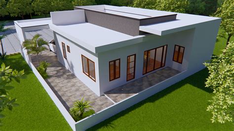 Modern House Plans 15x16 Meter 49x53 Feet 3 Beds - House Design 3D