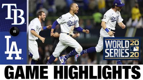 Dodgers win 2020 World Series over Rays! | Rays-Dodgers World Series ...