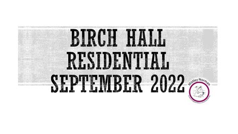 Birch Hall Residential - September 2022 - YouTube