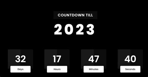 New Year Countdown using HTML, CSS & JavaScript (for 2023)