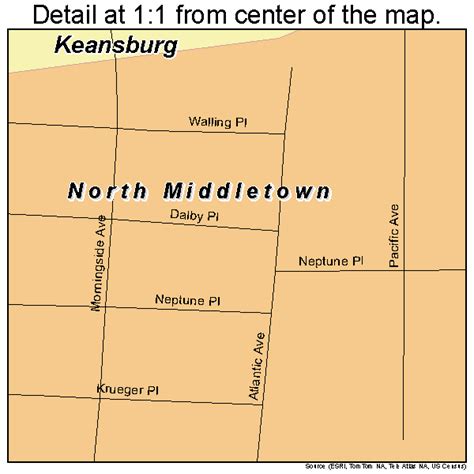 North Middletown New Jersey Street Map 3453205