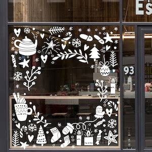 Christmas Window Decal, Christmas Window Decoration, Christmas Decals ...