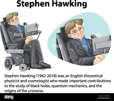 Informative biography of Stephen Hawking illustration Stock Vector ...