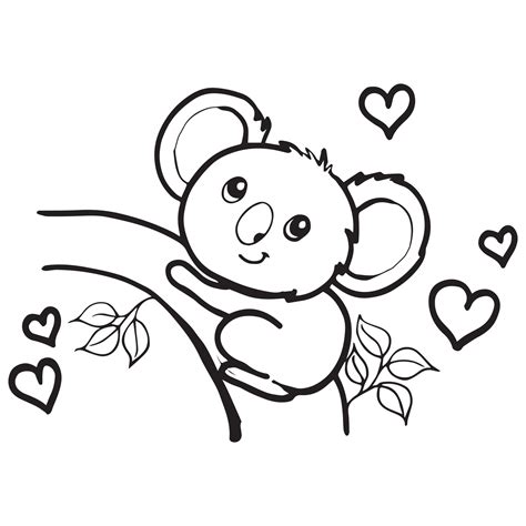 Koala Coloring Book Vector Art, Icons, and Graphics for Free Download