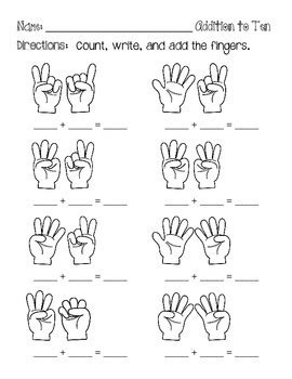 How To Solve Math Using Fingers - Brian Harrington's Addition Worksheets