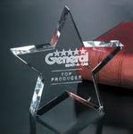 20cm (8 inches) Pentagon Crystal Glass Trophy Plaque With Custom Logo Laser Etched
