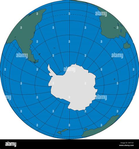 World map globe Antarctica South Pole Stock Photo - Alamy