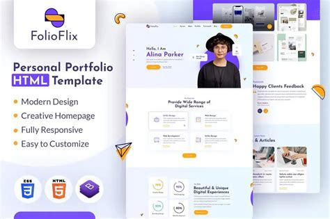 15+ Free Responsive HTML CSS Portfolio Templates : r/css