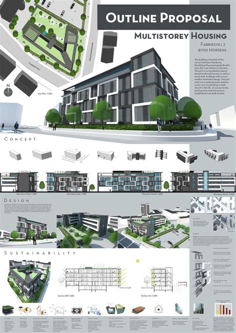 Multistorey Housing - Page 1 | Modelos arquitetônicos, Apresentação de ...