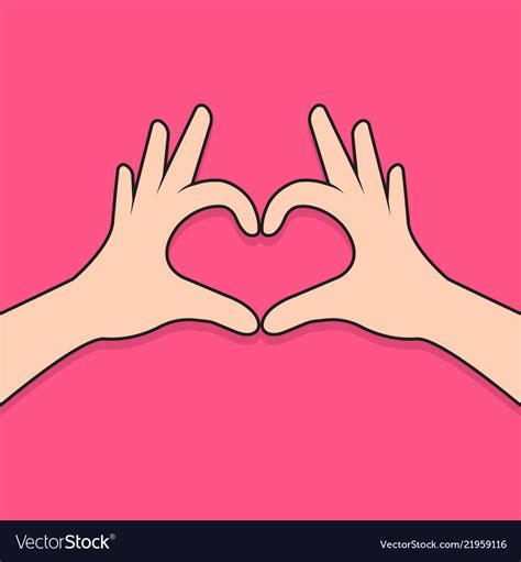 Hands making heart shape Royalty Free Vector Image