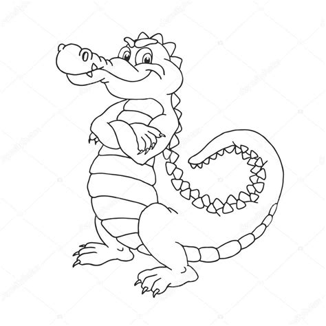 Alligator outline — Stock Vector © ollymolly #83118042