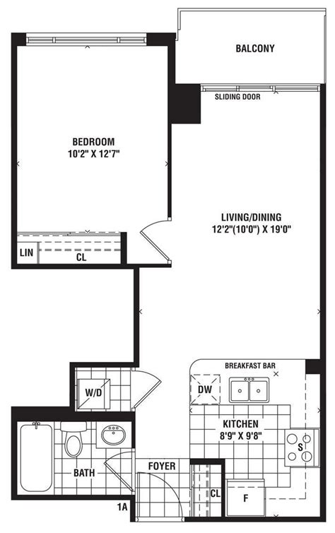 The Mirage Condos by Conservatory |Sparkle Floorplan 1 bed & 1 bath