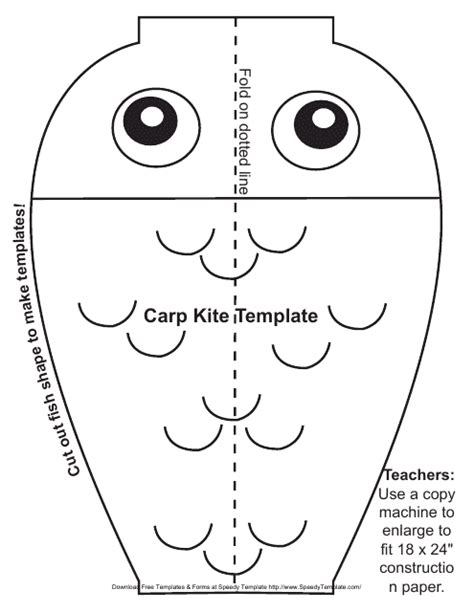 Carp Kite Template Download Printable PDF | Templateroller