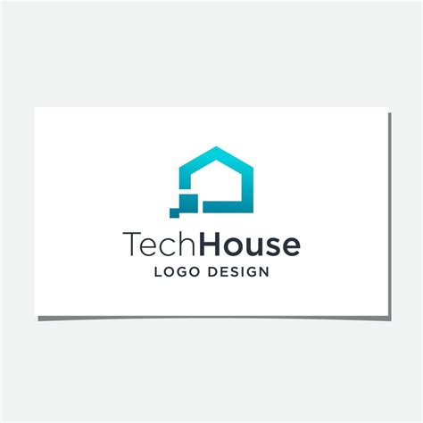 TECH HOUSE LOGO DESIGN VECTOR 7400305 Vector Art at Vecteezy