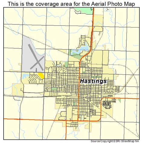 Aerial Photography Map of Hastings, NE Nebraska