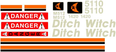 Ditch Witch 5110 Decal Set