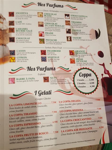 Menu au Restaurant La Piazza, Talange, Z.A de la