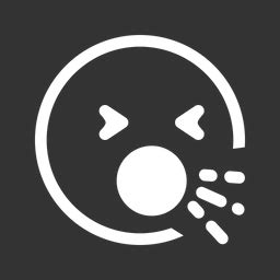 Coughing Emoji Icon - Download in Glyph Style