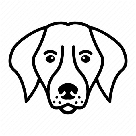 Dog, head, labrador, outlined, retriever, style icon - Download on Iconfinder