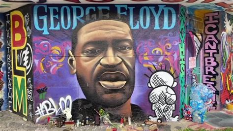 George Floyd mural in Milwaukee vandalized