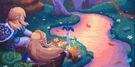 The Legend of Zelda Fan Art Gives Breath of the Wild a Pixelated Makeover