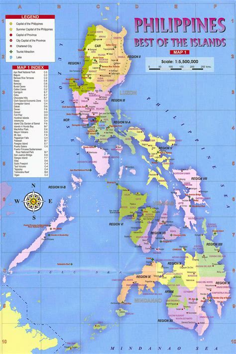 Large political and administrative map of Philippines | Philippines ...