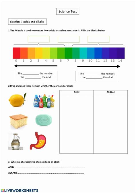 Blank Ph Scale Worksheet Awesome Science Acids and Alkalis Interactive ...