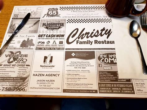 Menu at Christy's Restaurant, Ellwood City, PA-65