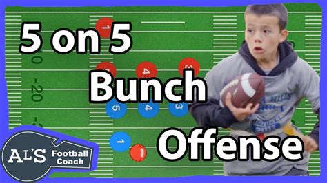 5 on 5 Flag Football Bunch Offense Plays - YouTube