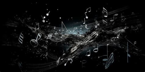 Premium Photo | Music abstract background black background